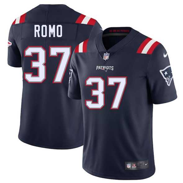 Men & Women & Youth New England Patriots #37 Parker Romo Navy 2025 Vapor Limited Stitched Jersey